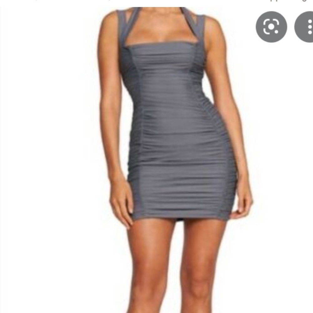 Never worn Tiger must Grey ruched dress